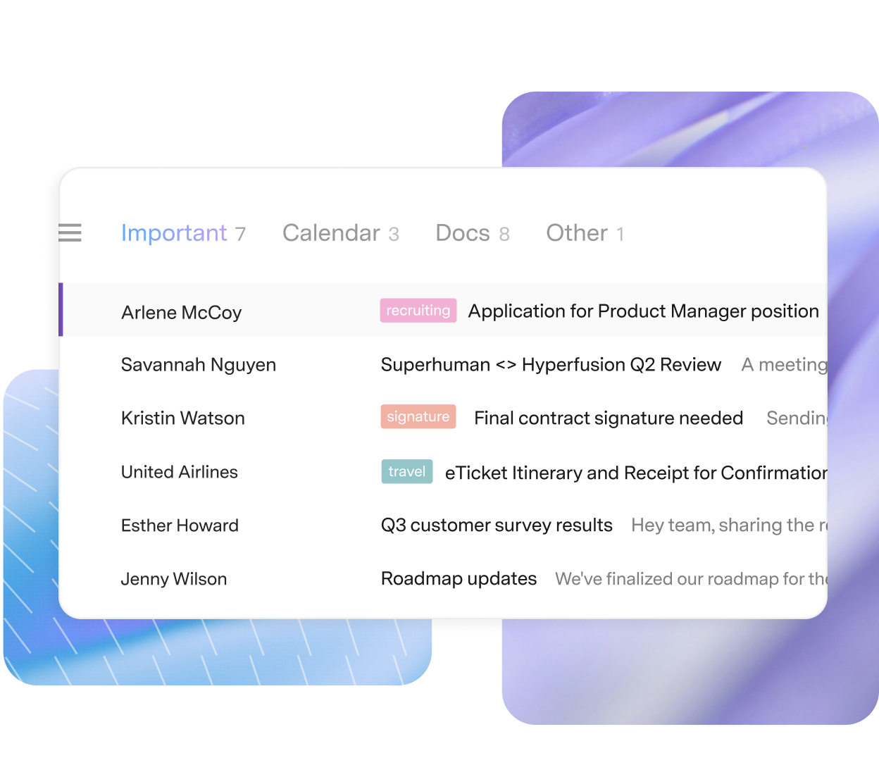 Superhuman Mail Interface